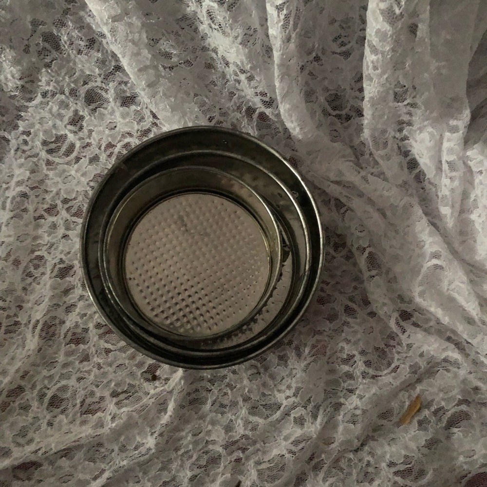 Three round cake pans for fruitcake/ wedding cake with removable bottoms.